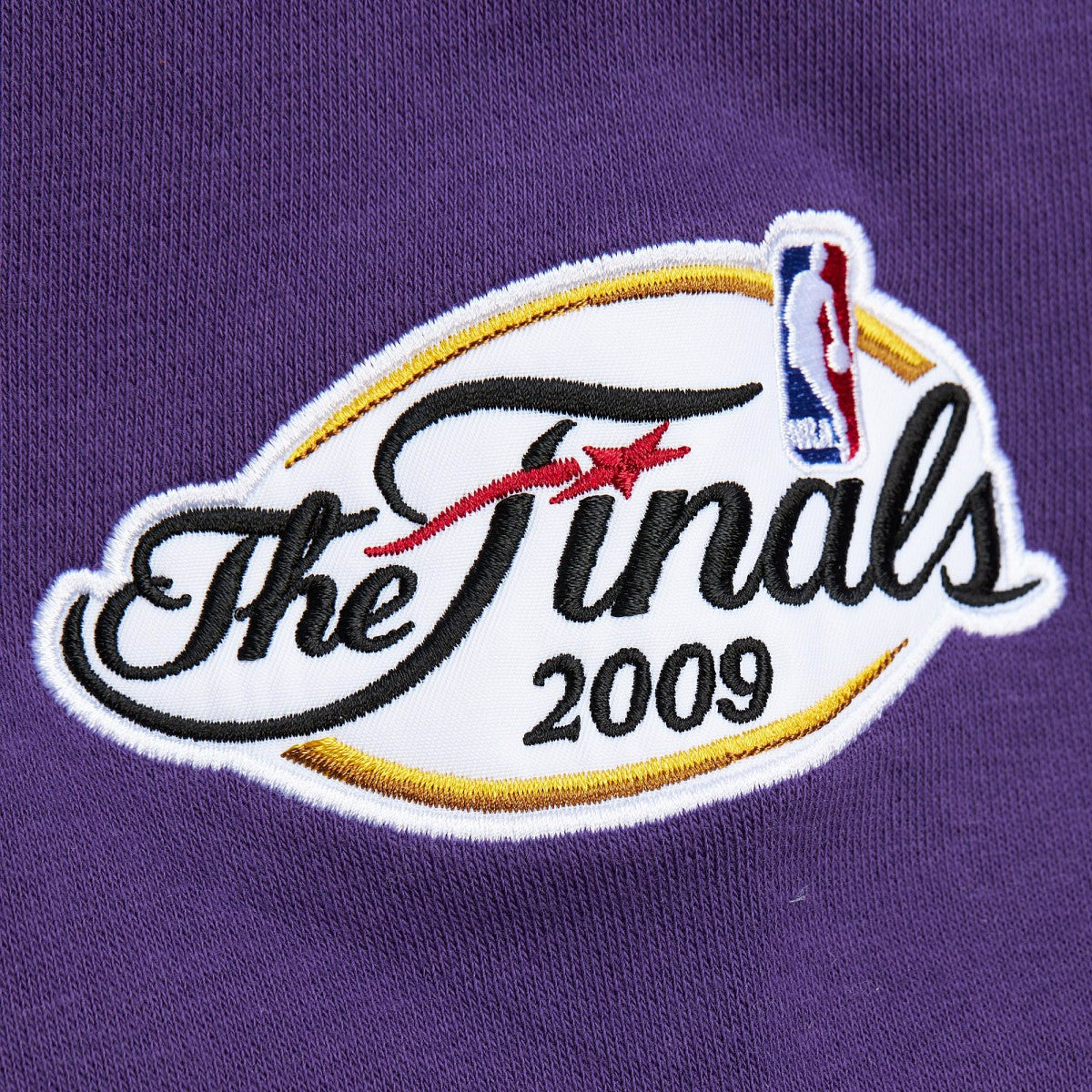 Los Angeles Lakers Hardwood Classics All Over 4.0 Pullover Sweatshirt Heather Gray | Mitchell & Ness US