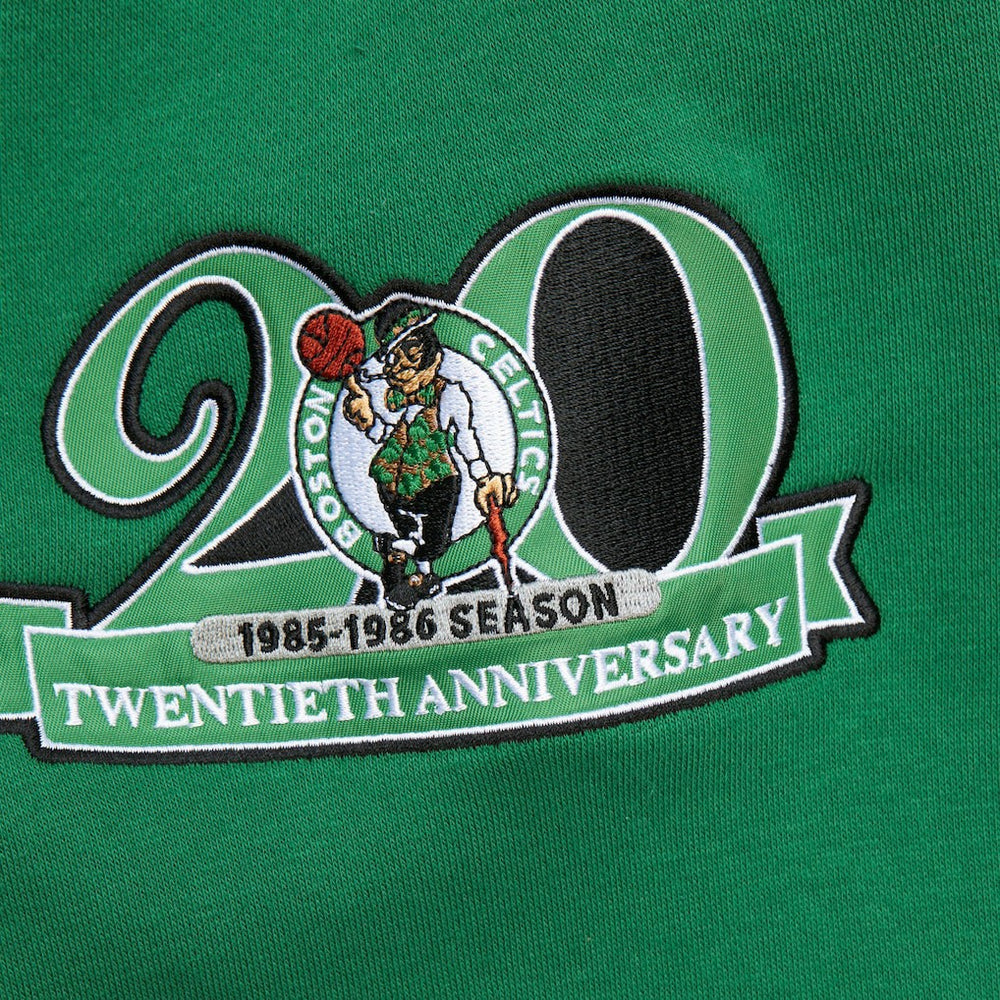 Boston Celtics Hardwood Classics All Over 4.0 Pullover Sweatshirt Heather Gray | Mitchell & Ness Lifestyle