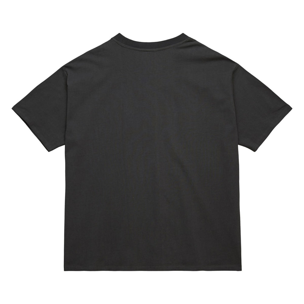 Los Angeles Lakers Women's Hardwood Classics Oversized Boyfriend T-Shirt Charcoal | Mitchell & Ness