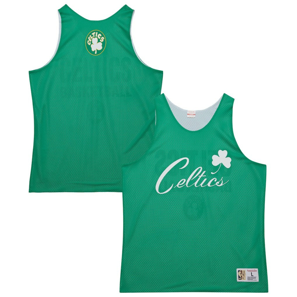 Boston Celtics Hardwood Classics Reversible Mesh Practice Jersey Kelly Green/White | Mitchell & Ness