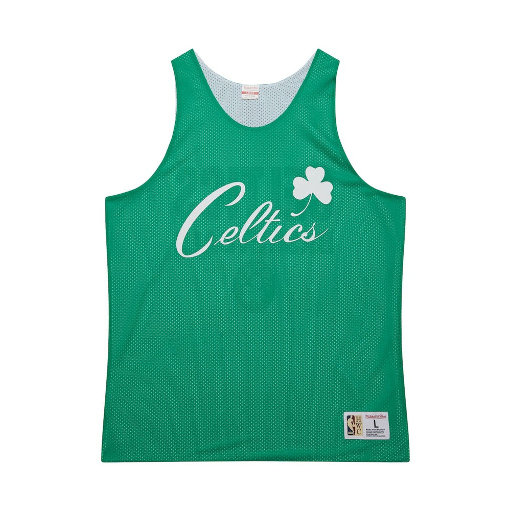 Boston Celtics Hardwood Classics Reversible Mesh Practice Jersey Kelly Green/White | Mitchell & Ness
