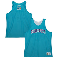 Charlotte Hornets Hardwood Classics Reversible Mesh Practice Jersey Teal/White | Mitchell & Ness