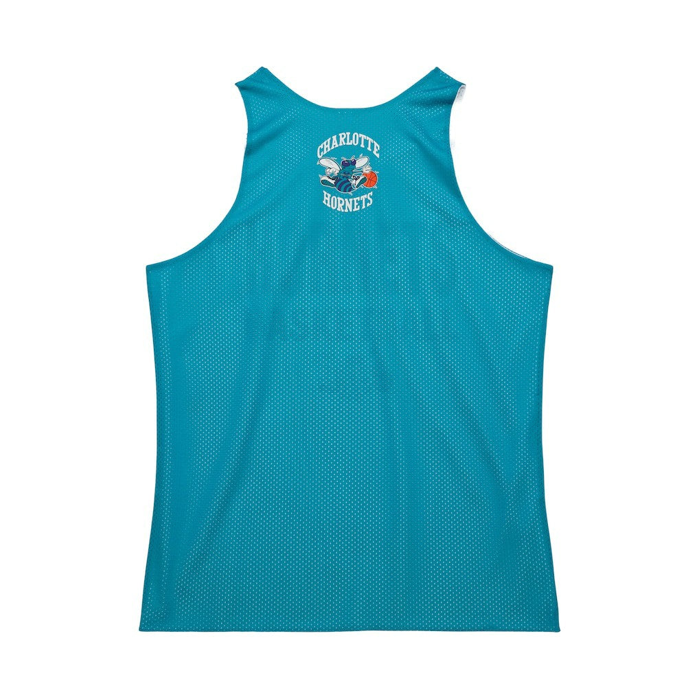 Charlotte Hornets Hardwood Classics Reversible Mesh Practice Jersey Teal/White | Mitchell & Ness