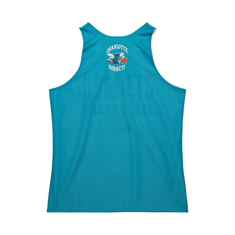 Charlotte Hornets Hardwood Classics Reversible Mesh Practice Jersey Teal/White | Mitchell & Ness