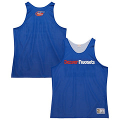 Denver Nuggets Hardwood Classics Reversible Mesh Practice Jersey for sale Royal/White | Mitchell & Ness discount