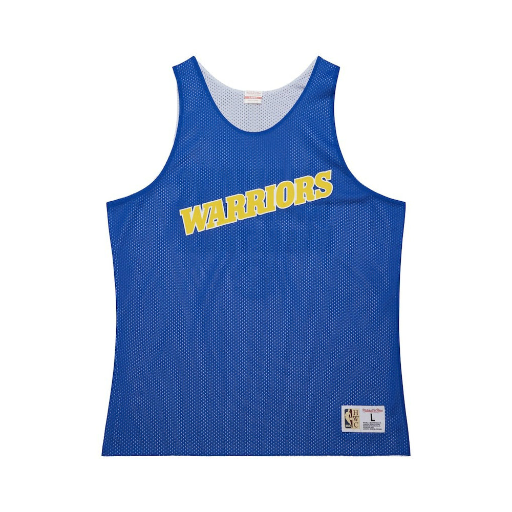 Golden State Warriors Hardwood Classics Reversible Mesh Practice Jersey for sale Royal/White | Mitchell & Ness