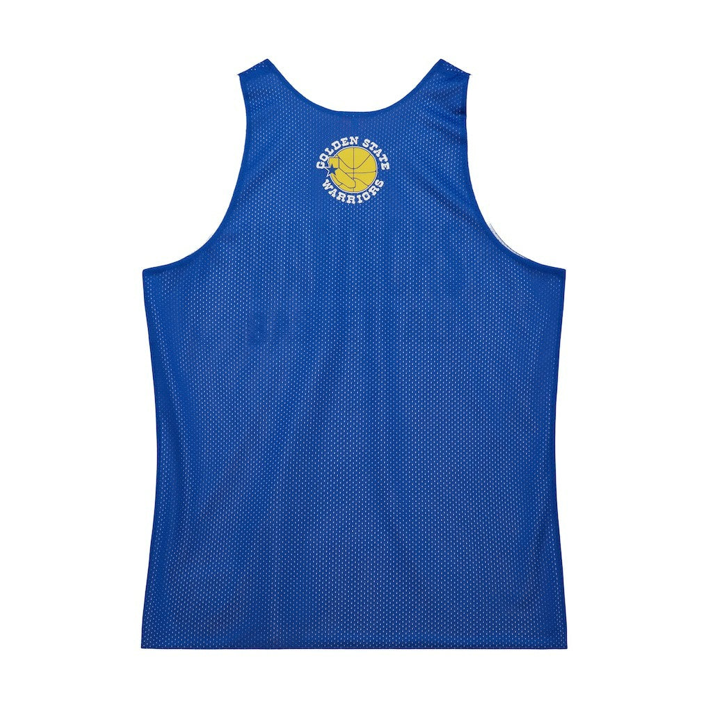 Golden State Warriors Hardwood Classics Reversible Mesh Practice Jersey for sale Royal/White | Mitchell & Ness