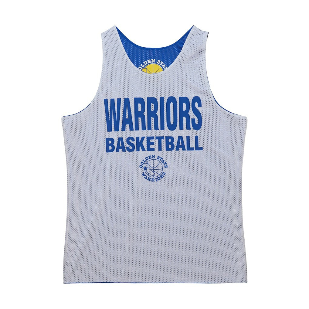 Golden State Warriors Hardwood Classics Reversible Mesh Practice Jersey for sale Royal/White | Mitchell & Ness