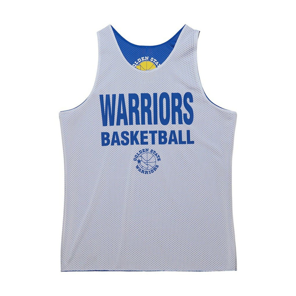 Golden State Warriors Hardwood Classics Reversible Mesh Practice Jersey for sale Royal/White | Mitchell & Ness