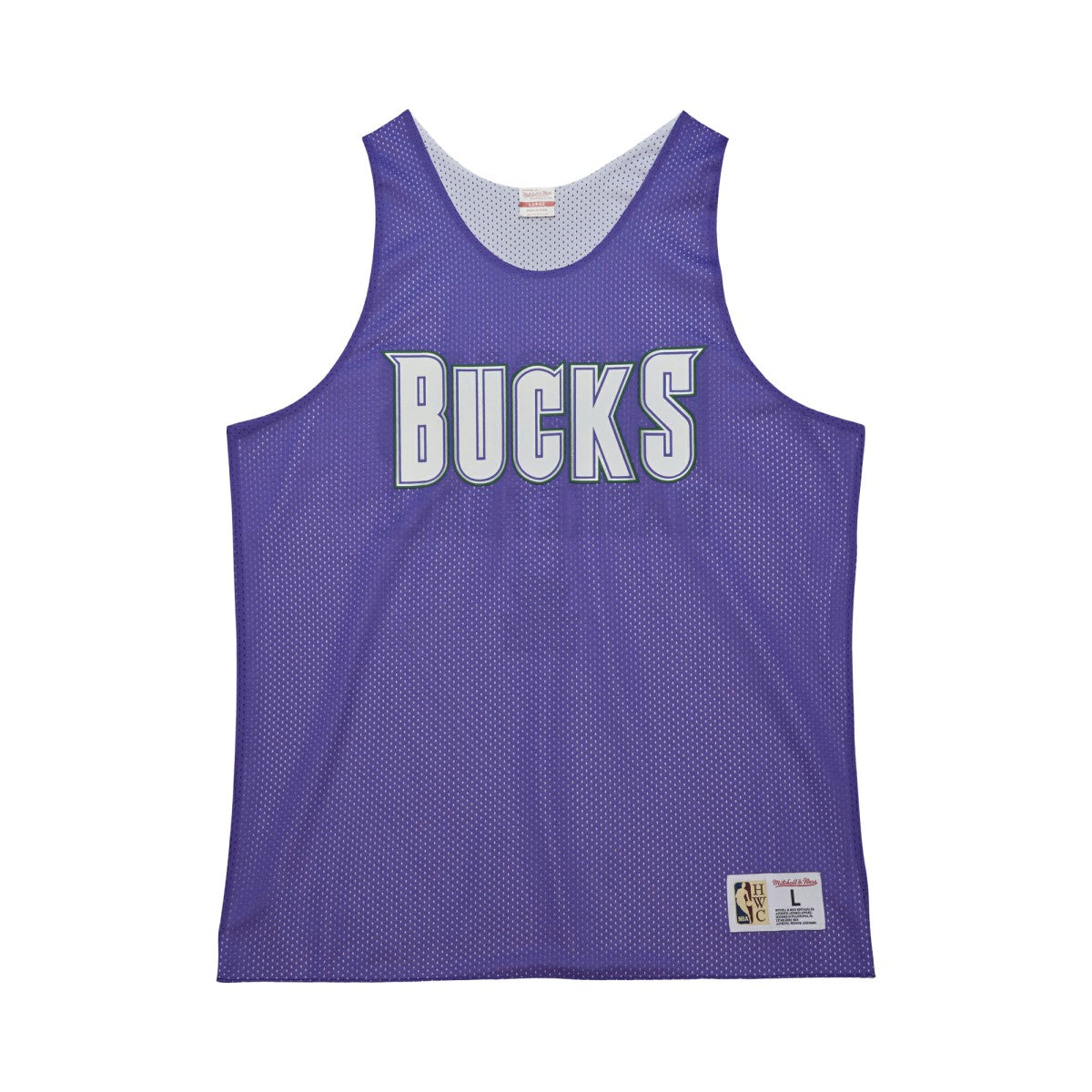 Milwaukee Bucks Hardwood Classics Reversible Mesh Practice Jersey Purple/White | Mitchell & Ness Lifestyle