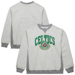 Boston Celtics Vintage Logo Pullover Sweatshirt Heather Gray | Mitchell & Ness online
