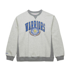 Golden State Warriors Vintage Logo Pullover Sweatshirt for sale Heather Gray | Mitchell & Ness US
