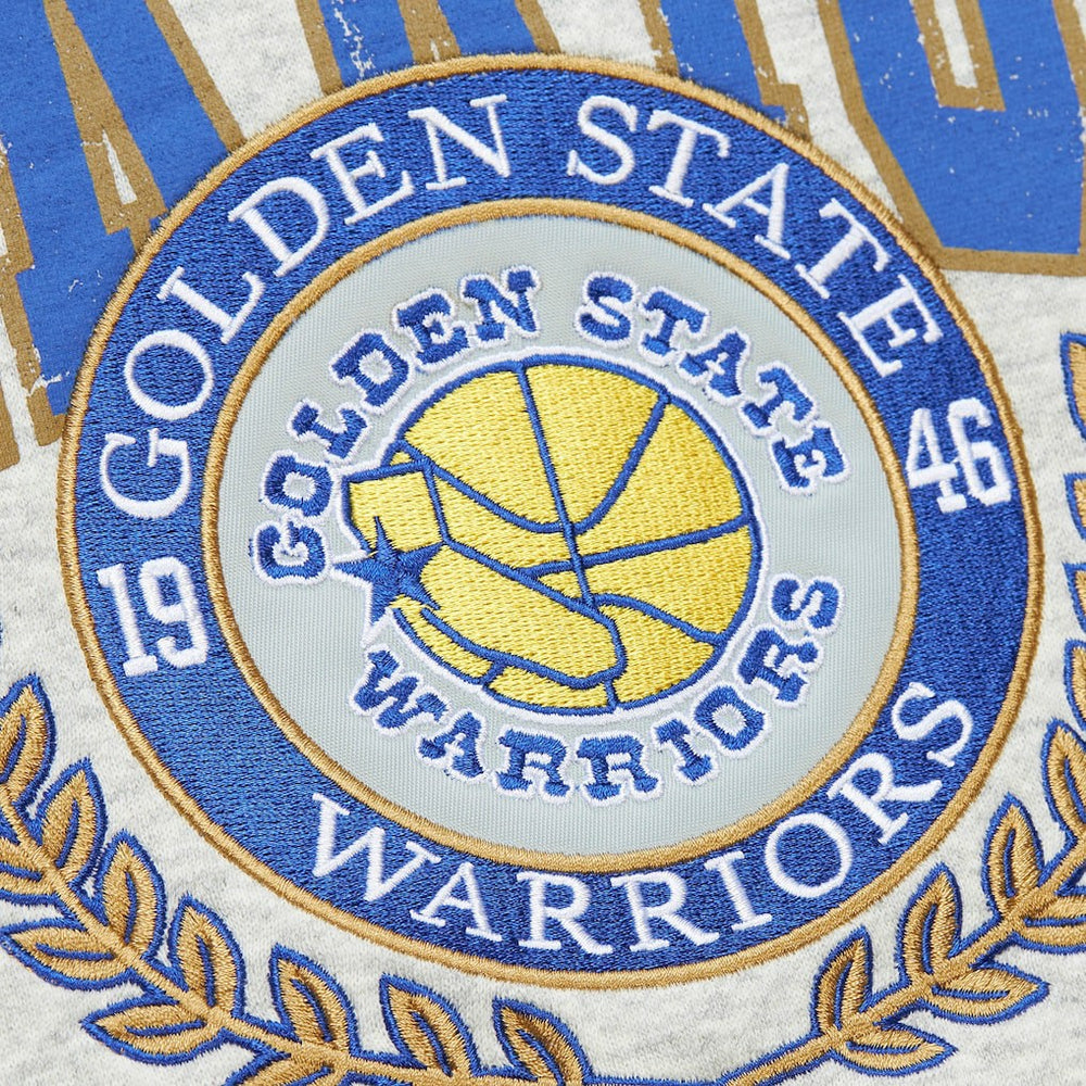 Golden State Warriors Vintage Logo Pullover Sweatshirt for sale Heather Gray | Mitchell & Ness US
