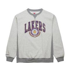 Los Angeles Lakers Vintage Logo Pullover Sweatshirt Heather Gray | Mitchell & Ness outlet
