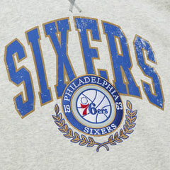 Philadelphia 76ers Vintage Logo Pullover Sweatshirt Heather Gray | Mitchell & Ness outlet
