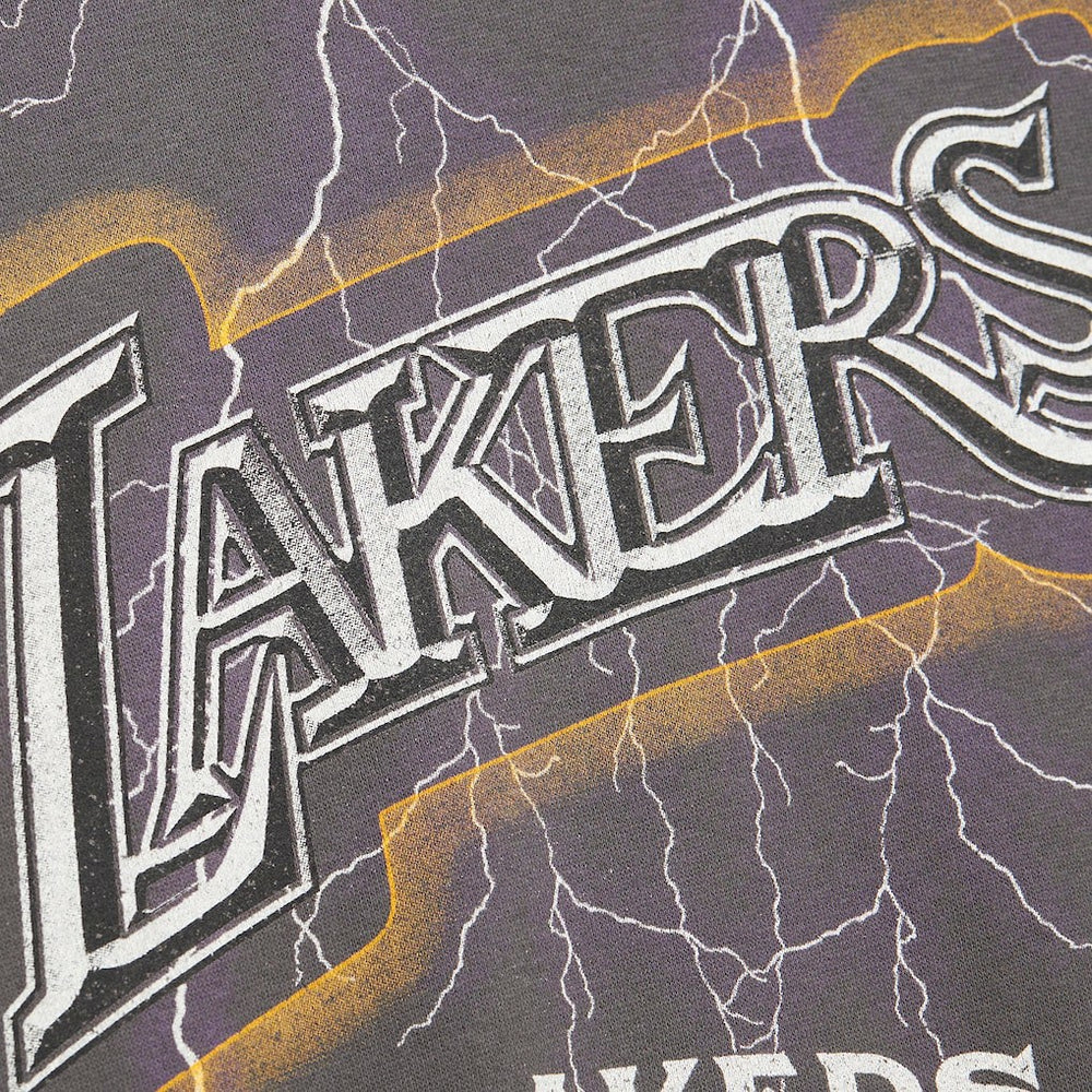 Los Angeles Lakers Women's Hardwood Classics Lightweight Pullover Sweatshirt Charcoal | Mitchell & Ness online