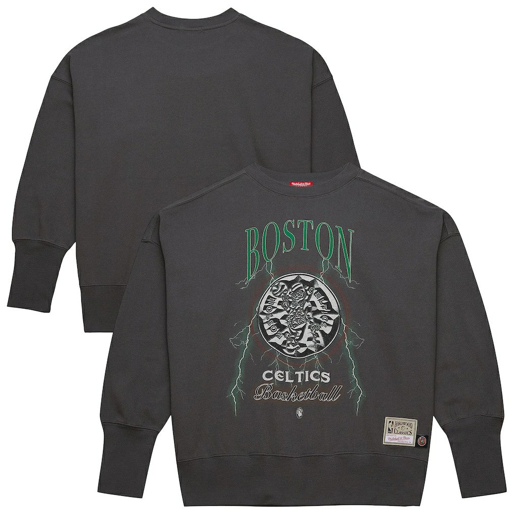 Boston Celtics Women's Hardwood Classics Lightweight Pullover Sweatshirt Charcoal | Mitchell & Ness discount