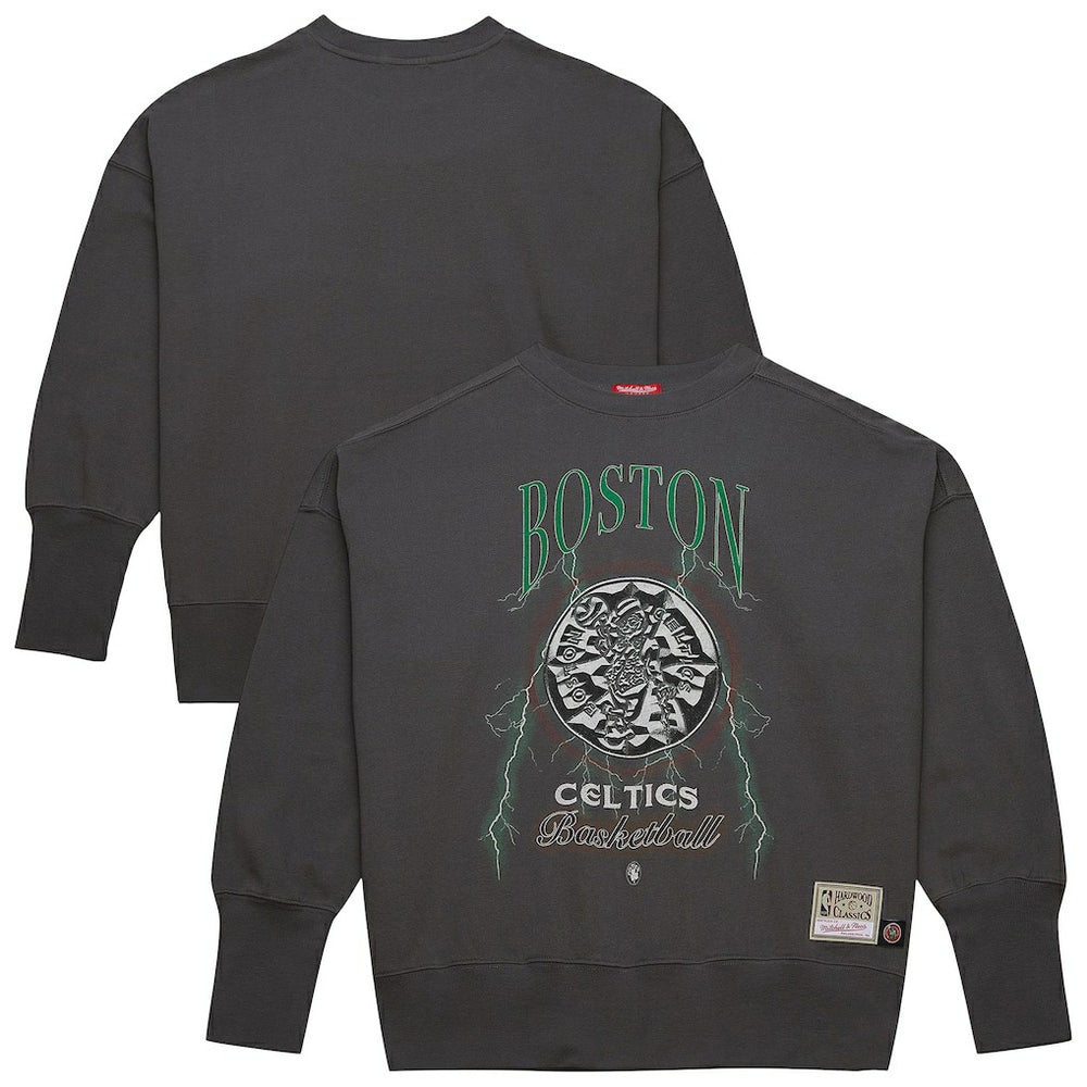 Boston Celtics Women's Hardwood Classics Lightweight Pullover Sweatshirt Charcoal | Mitchell & Ness discount