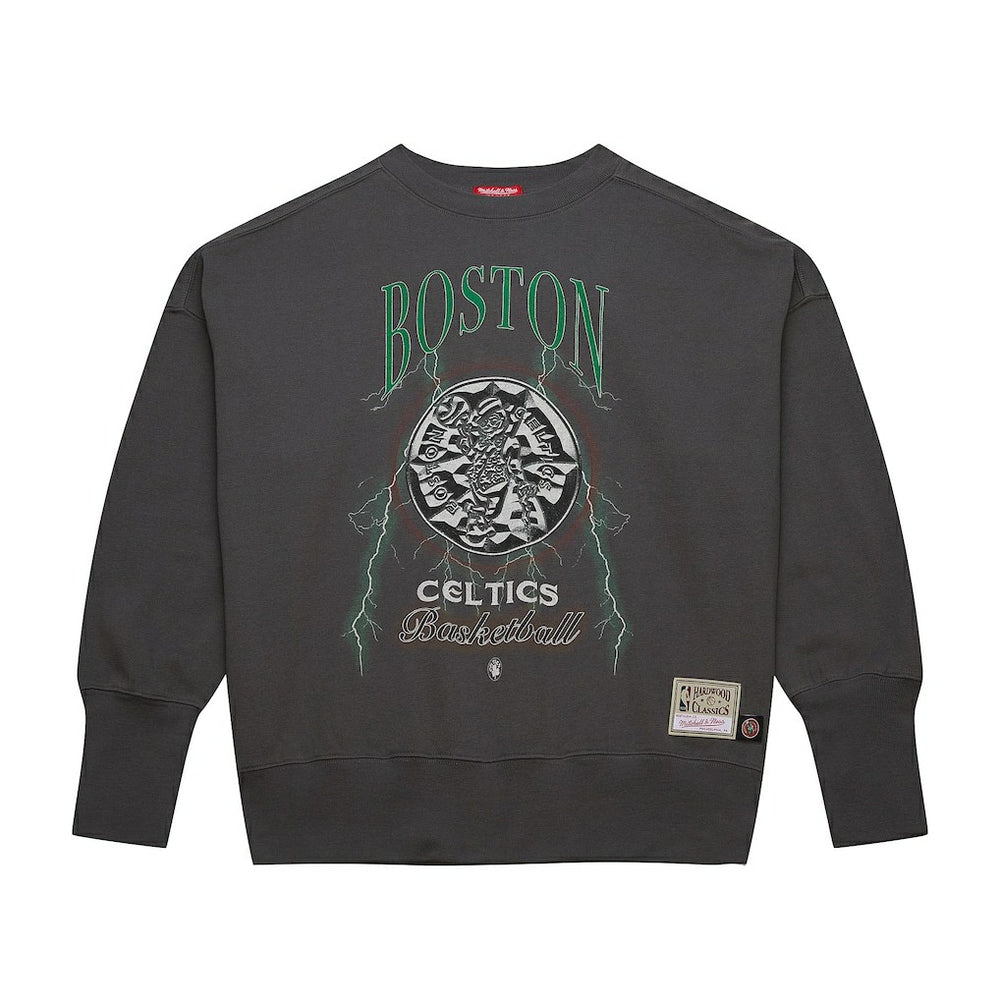 Boston Celtics Women's Hardwood Classics Lightweight Pullover Sweatshirt Charcoal | Mitchell & Ness discount