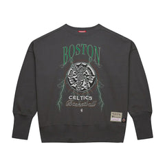 Boston Celtics Women's Hardwood Classics Lightweight Pullover Sweatshirt Charcoal | Mitchell & Ness discount