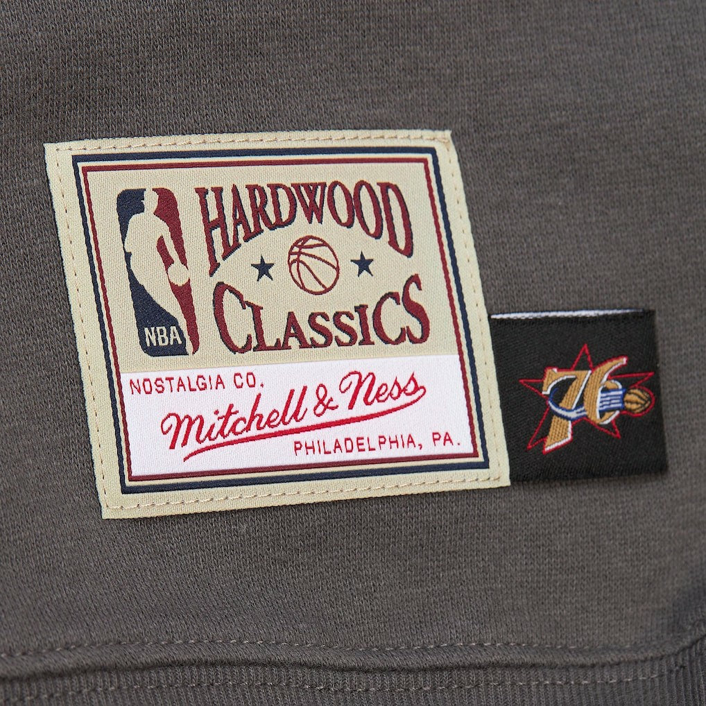 Philadelphia 76ers Women's Hardwood Classics Lightweight Pullover Sweatshirt Charcoal | Mitchell & Ness online