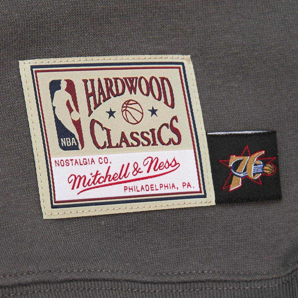 Philadelphia 76ers Women's Hardwood Classics Lightweight Pullover Sweatshirt Charcoal | Mitchell & Ness online