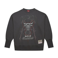 Chicago Bulls Women's Hardwood Classics Lightweight Pullover Sweatshirt Charcoal | Mitchell & Ness for sale