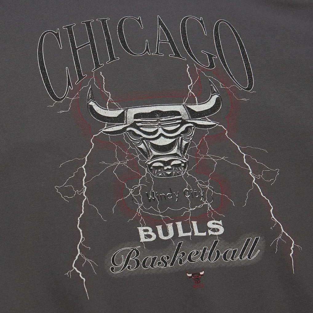 Chicago Bulls Women's Hardwood Classics Lightweight Pullover Sweatshirt Charcoal | Mitchell & Ness for sale