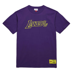 Los Angeles Lakers Hardwood Classics Neon Nights Premium T-Shirt Purple | Mitchell & Ness Near Me