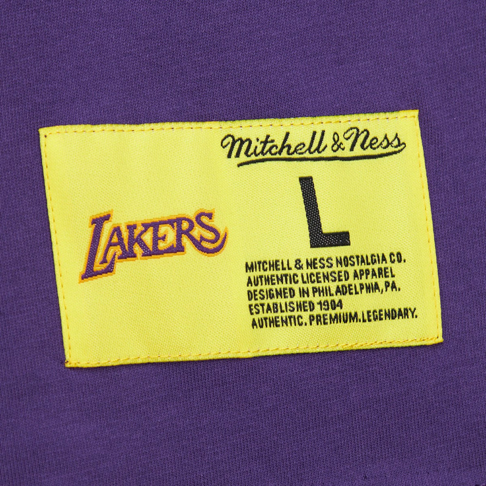 Los Angeles Lakers Hardwood Classics Neon Nights Premium T-Shirt Purple | Mitchell & Ness Near Me