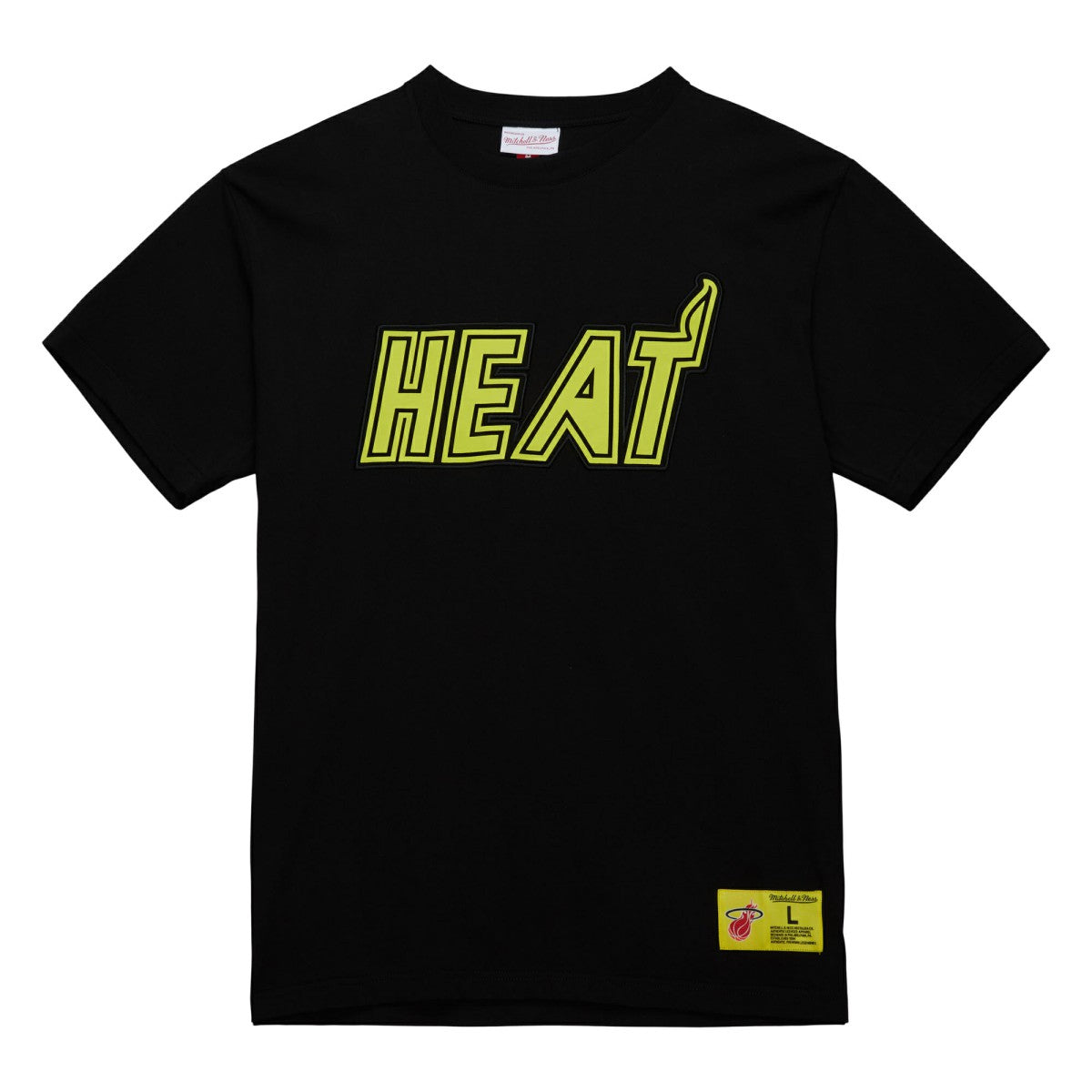 Miami Heat Hardwood Classics Neon Nights Premium T-Shirt Black | Mitchell & Ness US