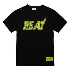 Miami Heat Hardwood Classics Neon Nights Premium T-Shirt Black | Mitchell & Ness US