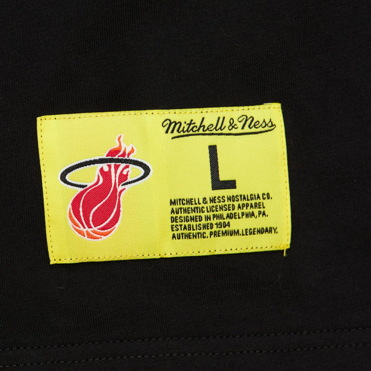 Miami Heat Hardwood Classics Neon Nights Premium T-Shirt Black | Mitchell & Ness US
