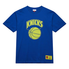 New York Knicks Hardwood Classics Neon Nights Premium T-Shirt Blue | Mitchell & Ness Near Me