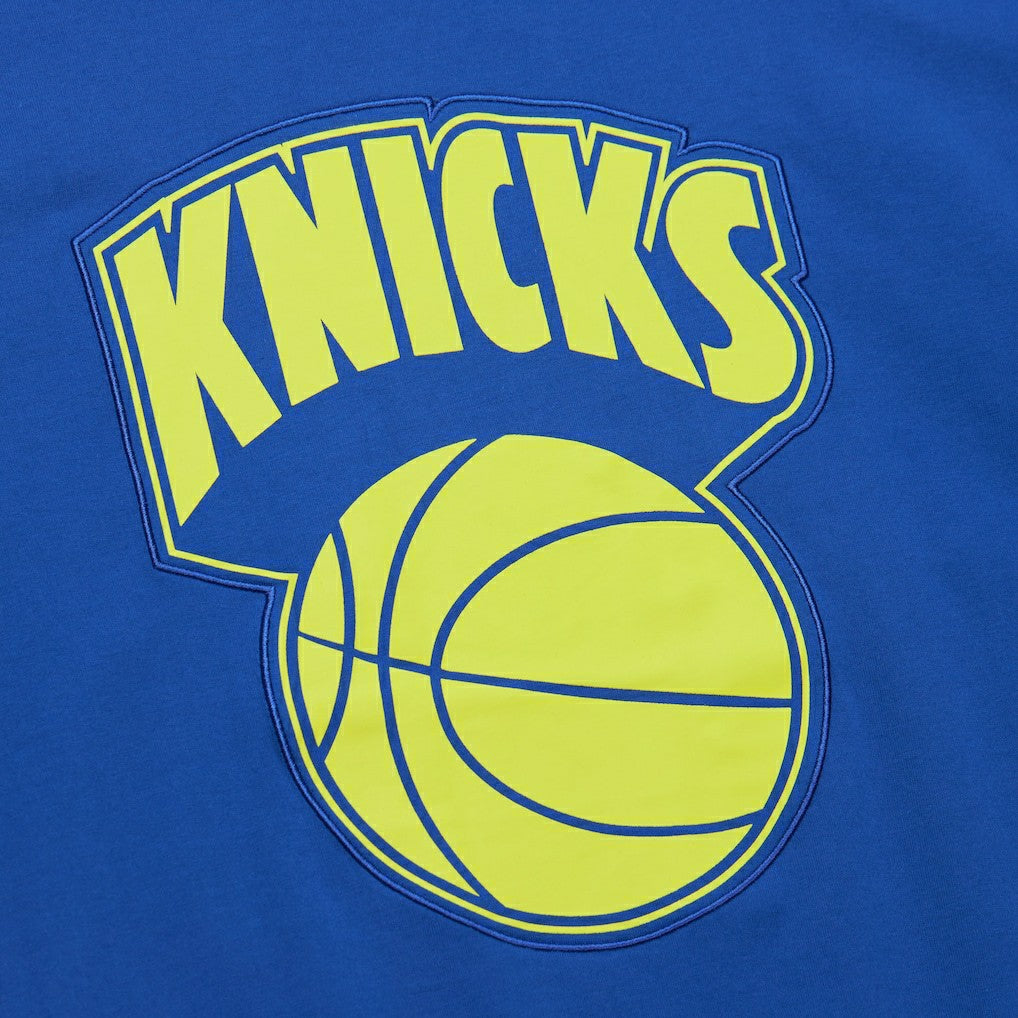 New York Knicks Hardwood Classics Neon Nights Premium T-Shirt Blue | Mitchell & Ness Near Me
