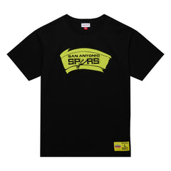 San Antonio Spurs Hardwood Classics Neon Nights Premium T-Shirt Black | Mitchell & Ness for sale