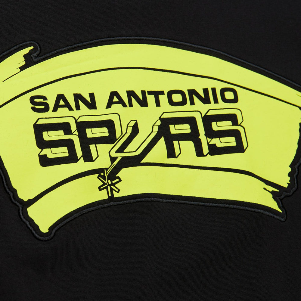 San Antonio Spurs Hardwood Classics Neon Nights Premium T-Shirt Black | Mitchell & Ness for sale