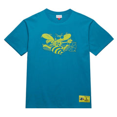 Charlotte Hornets Hardwood Classics Neon Nights Premium T-Shirt Teal | Mitchell & Ness online