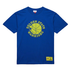 Golden State Warriors Hardwood Classics Neon Nights Premium T-Shirt for sale Royal | Mitchell & Ness discount
