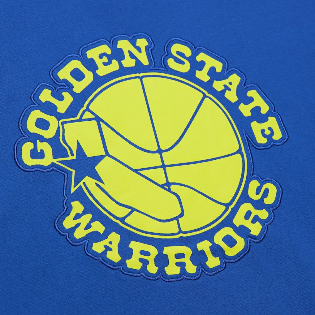 Golden State Warriors Hardwood Classics Neon Nights Premium T-Shirt for sale Royal | Mitchell & Ness discount