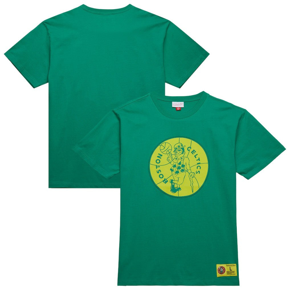Boston Celtics Hardwood Classics Neon Nights Premium T-Shirt Kelly Green | Mitchell & Ness Lifestyle