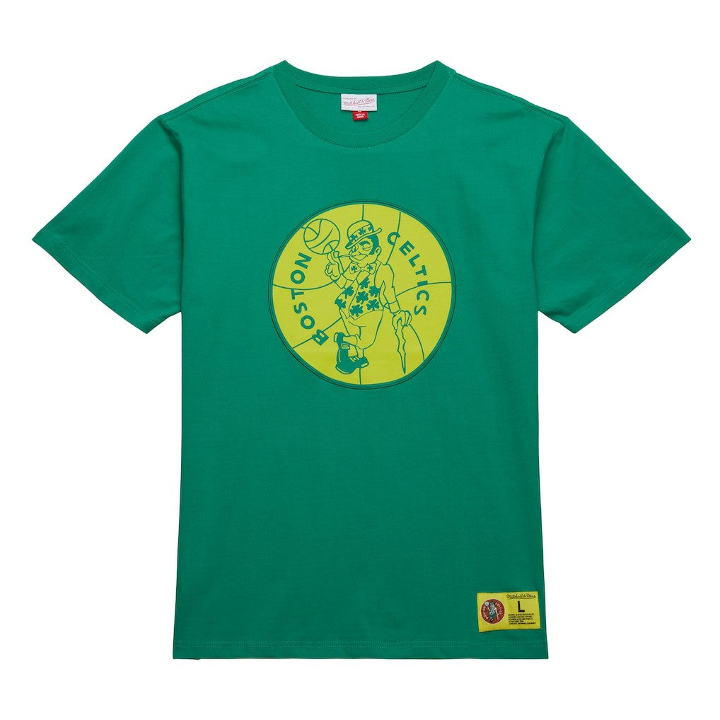 Boston Celtics Hardwood Classics Neon Nights Premium T-Shirt Kelly Green | Mitchell & Ness Lifestyle