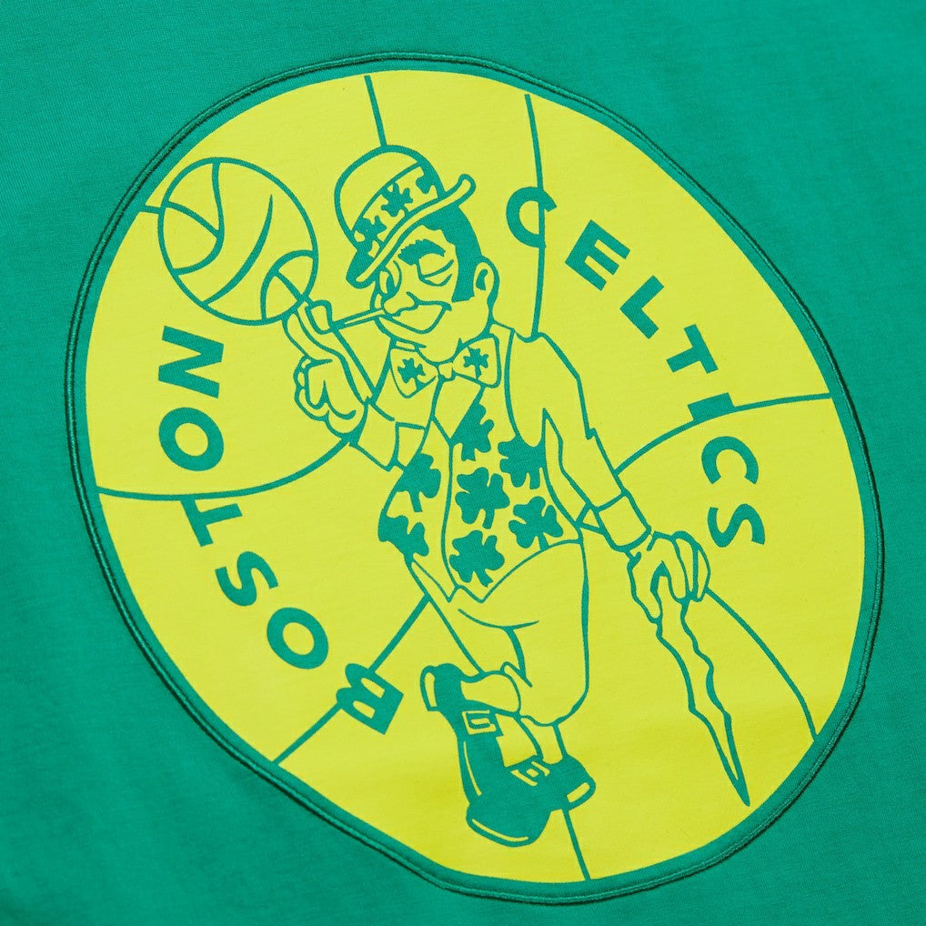 Boston Celtics Hardwood Classics Neon Nights Premium T-Shirt Kelly Green | Mitchell & Ness Lifestyle