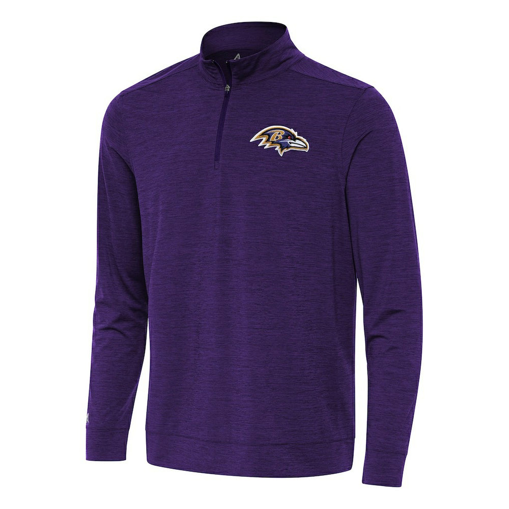 Baltimore Ravens Antigua Bright Quarter-Zip Top Heather Purple