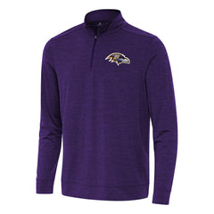 Baltimore Ravens Antigua Bright Quarter-Zip Top Heather Purple