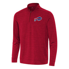 Buffalo Bills Antigua Bright Quarter-Zip Top Heather Red