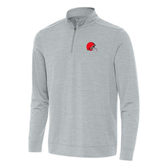 Cleveland Browns Antigua Bright Quarter-Zip Top Heather Gray