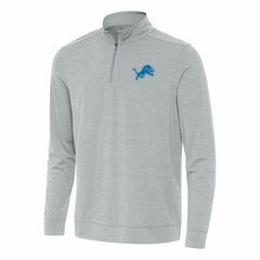 Detroit Lions Antigua Bright Quarter-Zip Top Heather Gray