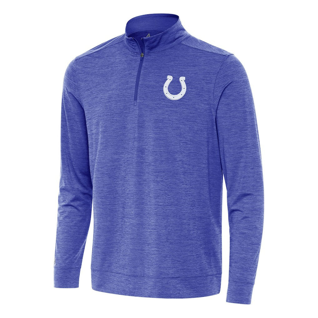 Indianapolis Colts Antigua Bright Quarter-Zip Top Heather Royal