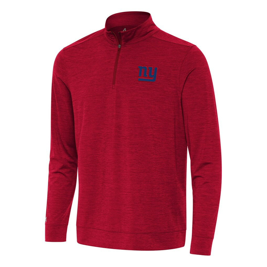 New York Giants Antigua Bright Quarter-Zip Top Heather Red